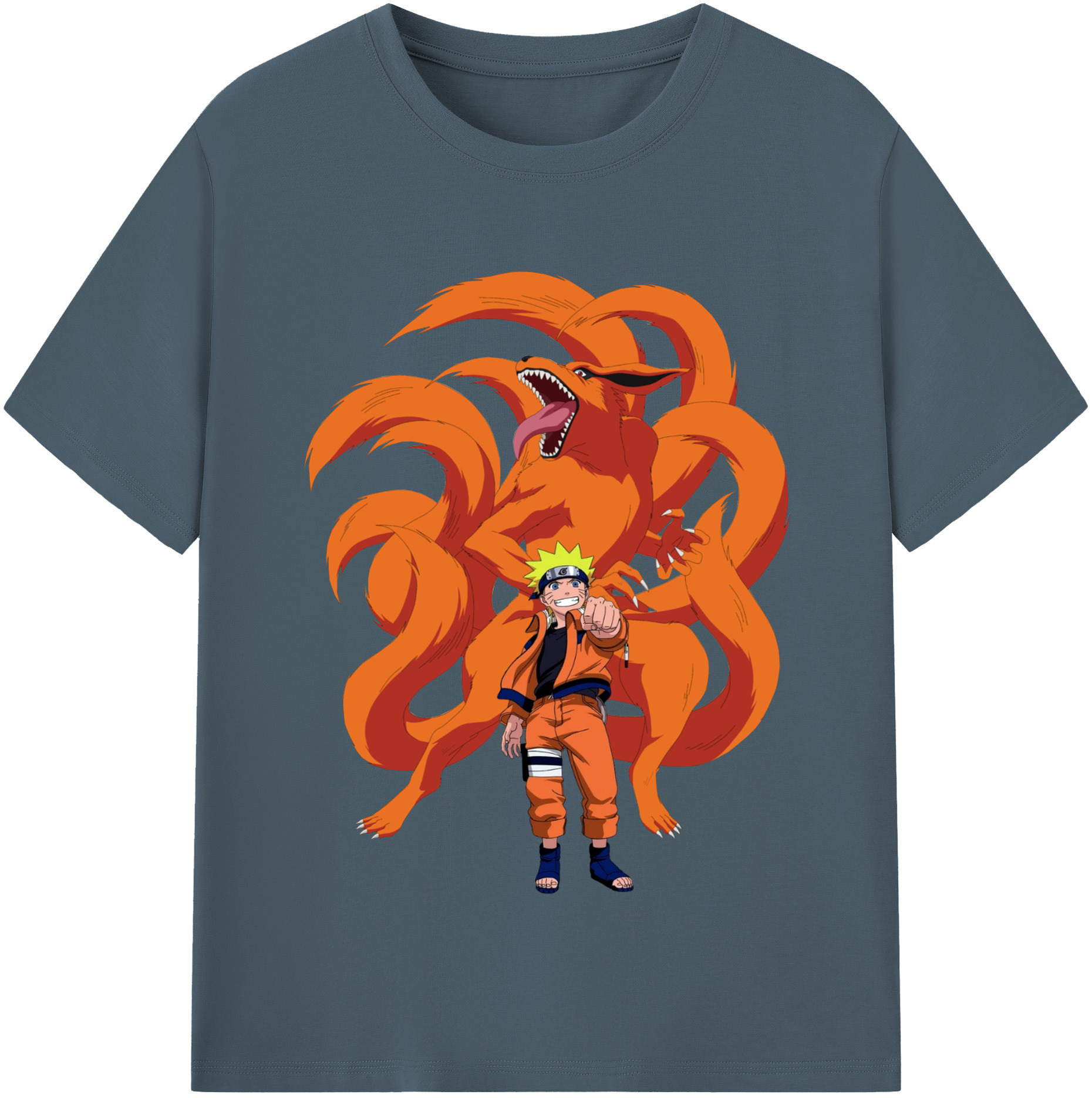 （画像用） NARUTO -ナルト- うずまき ナルト Uzumaki Naruto 綿100％半袖Tシャツ（フロントプリント）